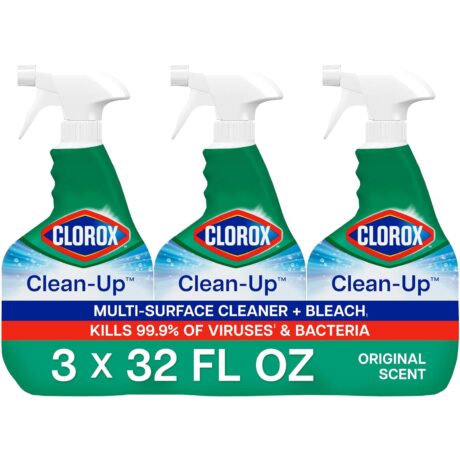 Clorox Clean-Up Multi-Surface Cleaner with Bleach, Original, Spray Bottle, 32 Fl Oz., Pack of 3