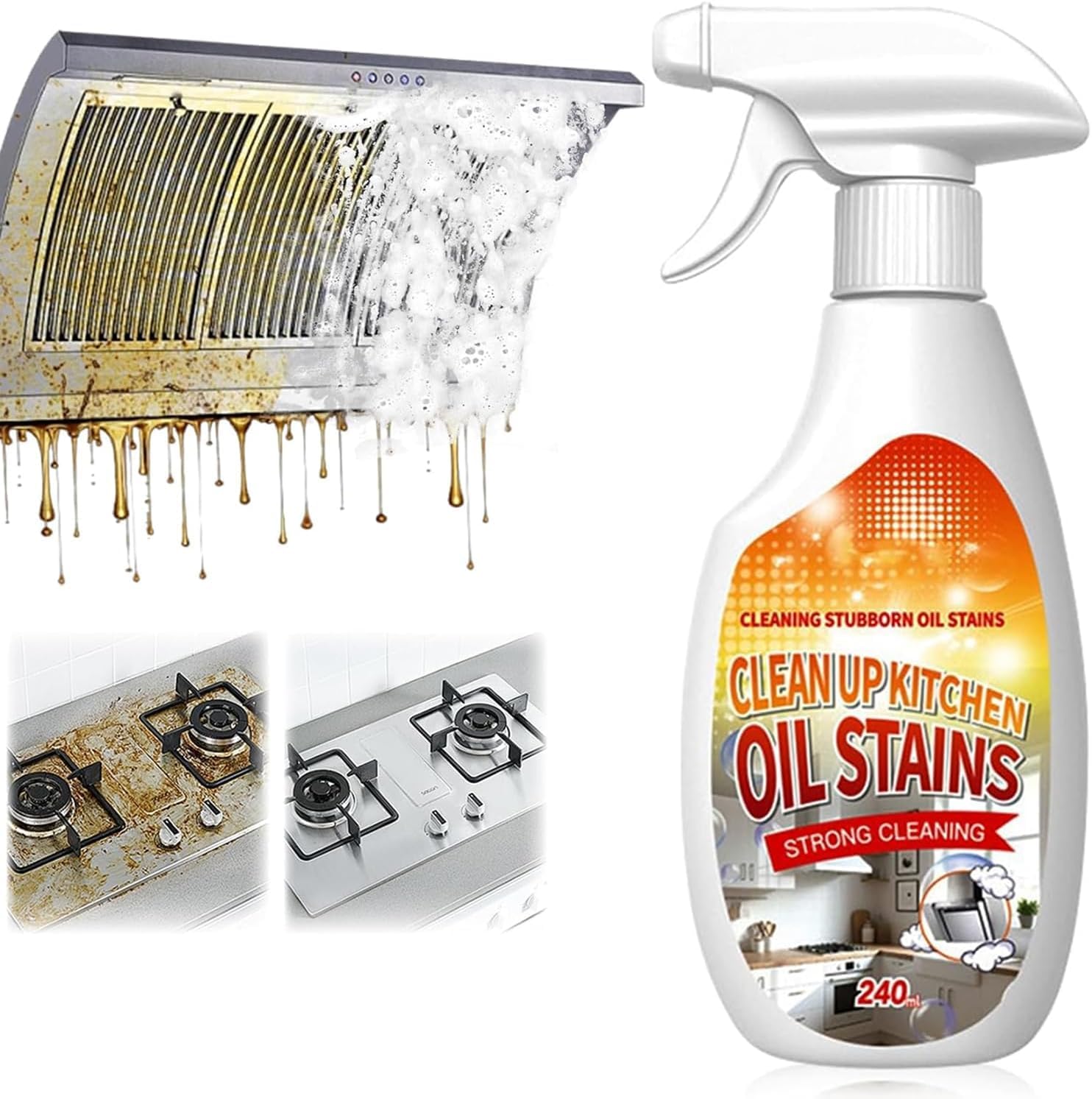 New Upgrade Kitchen Cleaner, Clean Up Kitchen Oil Stains Spray, Multi-purpose Oils Stain Cleaner, Clean Up Kitchens Oil Stains(240ml/8.45oz) New Upgrade Kitchen Cleaner, Clean Up Kitchen Oil Stains Spray, Multi-purpose Oils Stain Cleaner, Clean Up Kitchens Oil Stains(240ml/8.45oz)